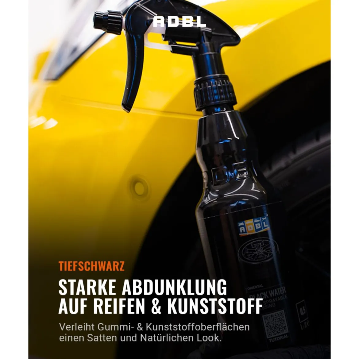 ADBL Black Water Gummipflege mit Canyon Trigger 500ml