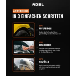 ADBL Tire and Rubber Cleaner Reifenreiniger mit Canyon Trigger 1L