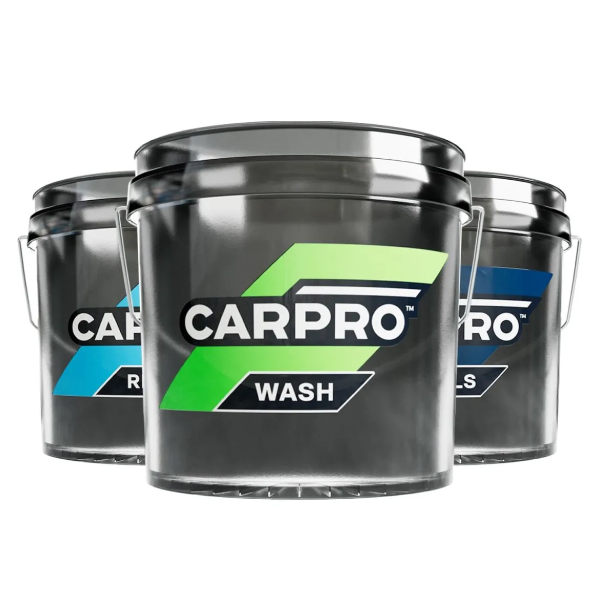 CarPro Motiv-Aufkleberset Rinse Wash Wheels, bunt/transparent, 26,5×13cm