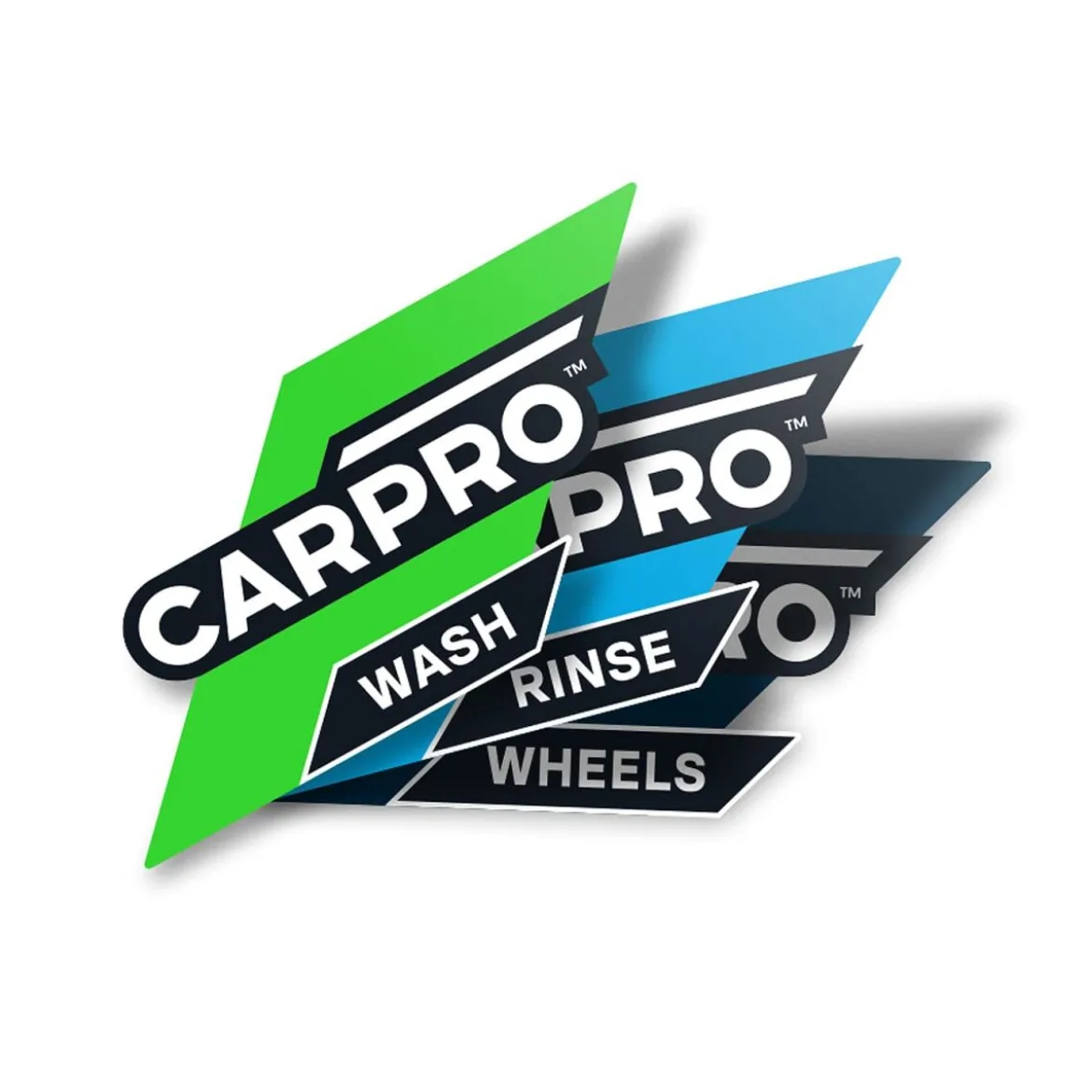 CarPro Motiv-Aufkleber Wash, grün/transparent, 26,5×13cm