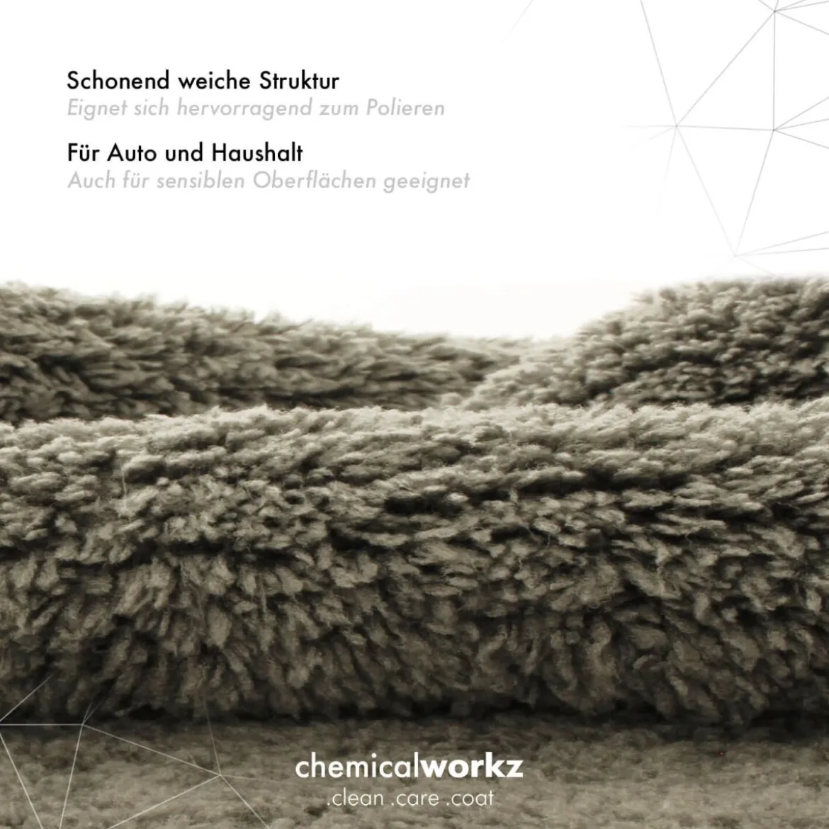 chemicalworkz Edgeless Soft Touch Towel 500GSM Grau Poliertuch 40×40cm