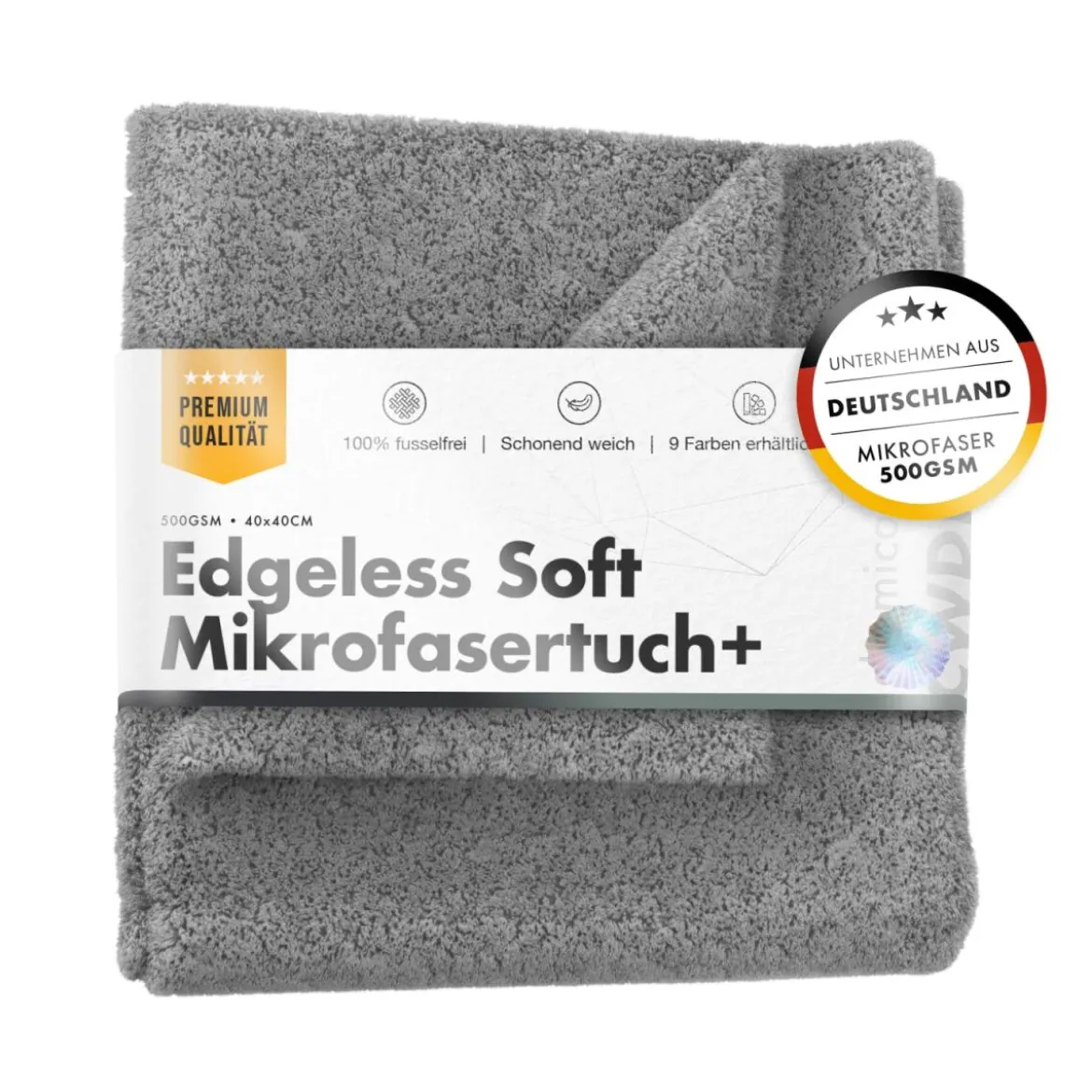 chemicalworkz Edgeless Soft Touch Towel 500GSM Grau Poliertuch 40×40cm