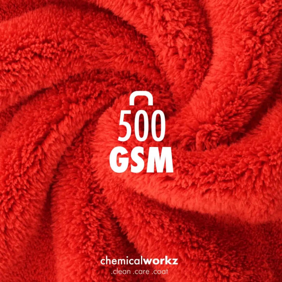 chemicalworkz Edgeless Soft Touch Towel 500GSM Rot Poliertuch 40×40cm