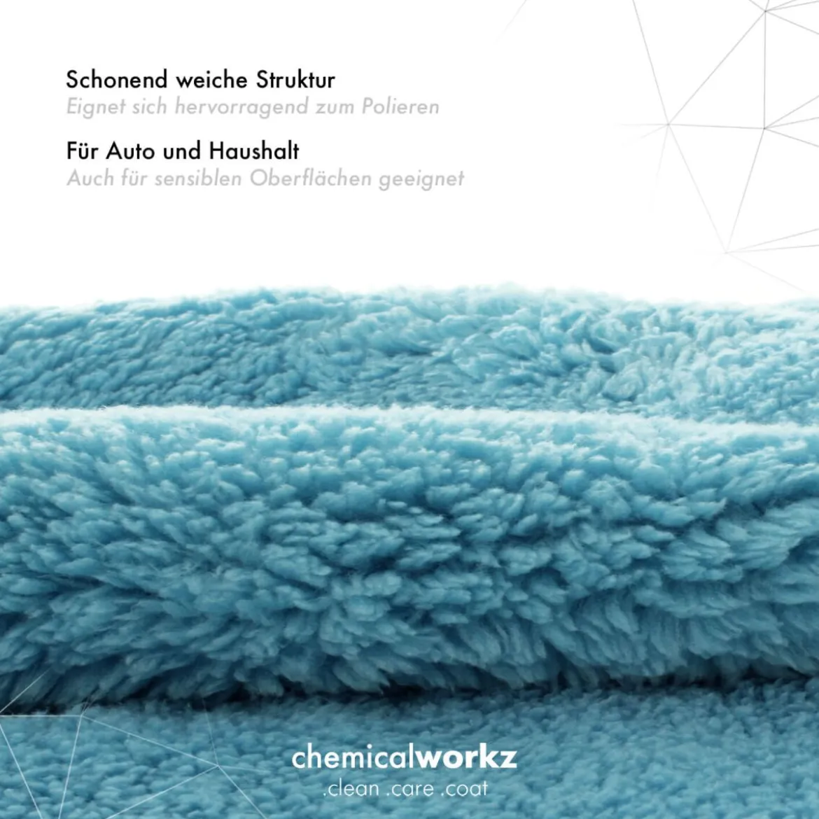 chemicalworkz Edgeless Soft Touch Towel 500GSM Blau Poliertuch 40×40cm