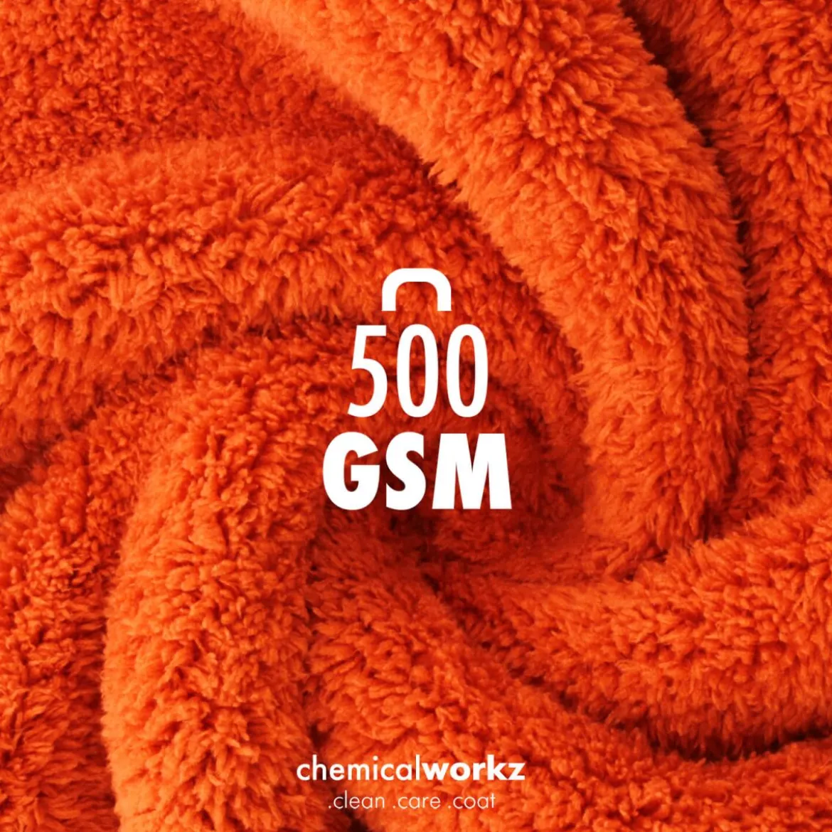 chemicalworkz Edgeless Soft Touch Towel 500GSM Orange Poliertuch 40×40cm