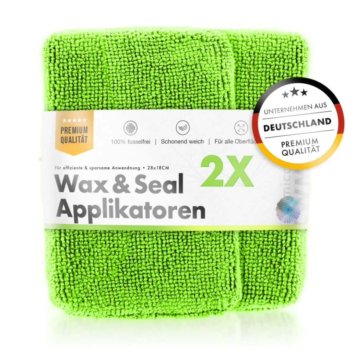 chemicalworkz Microfiber Waxing/Sealant Applicator Grün 2Stk.