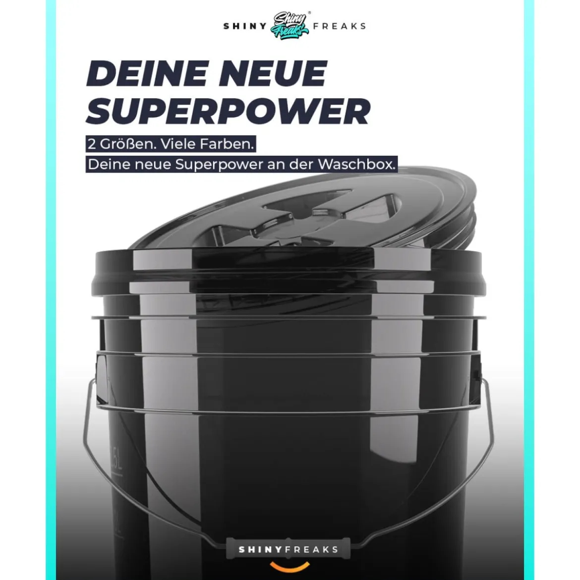 chemicalworkz Performance Buckets Wascheimer 5GAL Schwarz Transparent