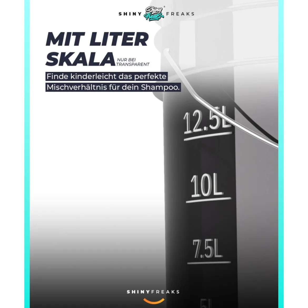 chemicalworkz Performance Buckets Wascheimer 5GAL Schwarz Transparent