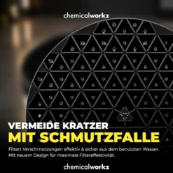 chemicalworkz Wascheimer Set 20 Liter Weiß Transparent + Zubehör Gold Transparent/Schwarz (3-teilig)