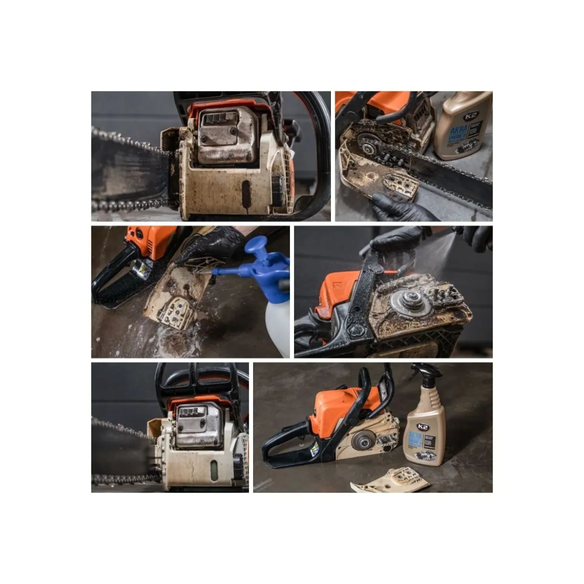 K2 Akra Motorraumreiniger 5kg + 770ml + Zubehör (5-teilig)
