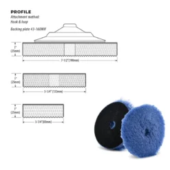 Lake Country Hybrid Woll-Pad blau 125mm