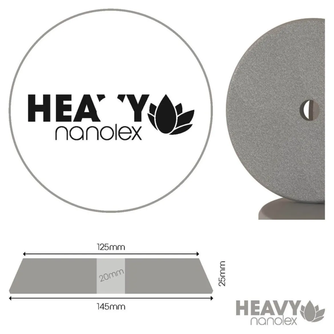 Nanolex Polierpad Heavy DA 125mm hart