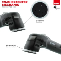 Rupes BigFoot LHR 75E Mini Exzenterpoliermaschine Luxus Kit, 13-teilig