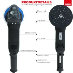 Rupes BigFoot LHR 21ES Exzenterpoliermaschine Basis Kit, 8-teilig