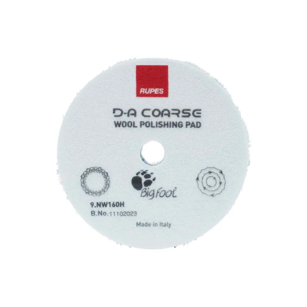 Rupes D-A Coarse Wool-Polierpad 150mm hart
