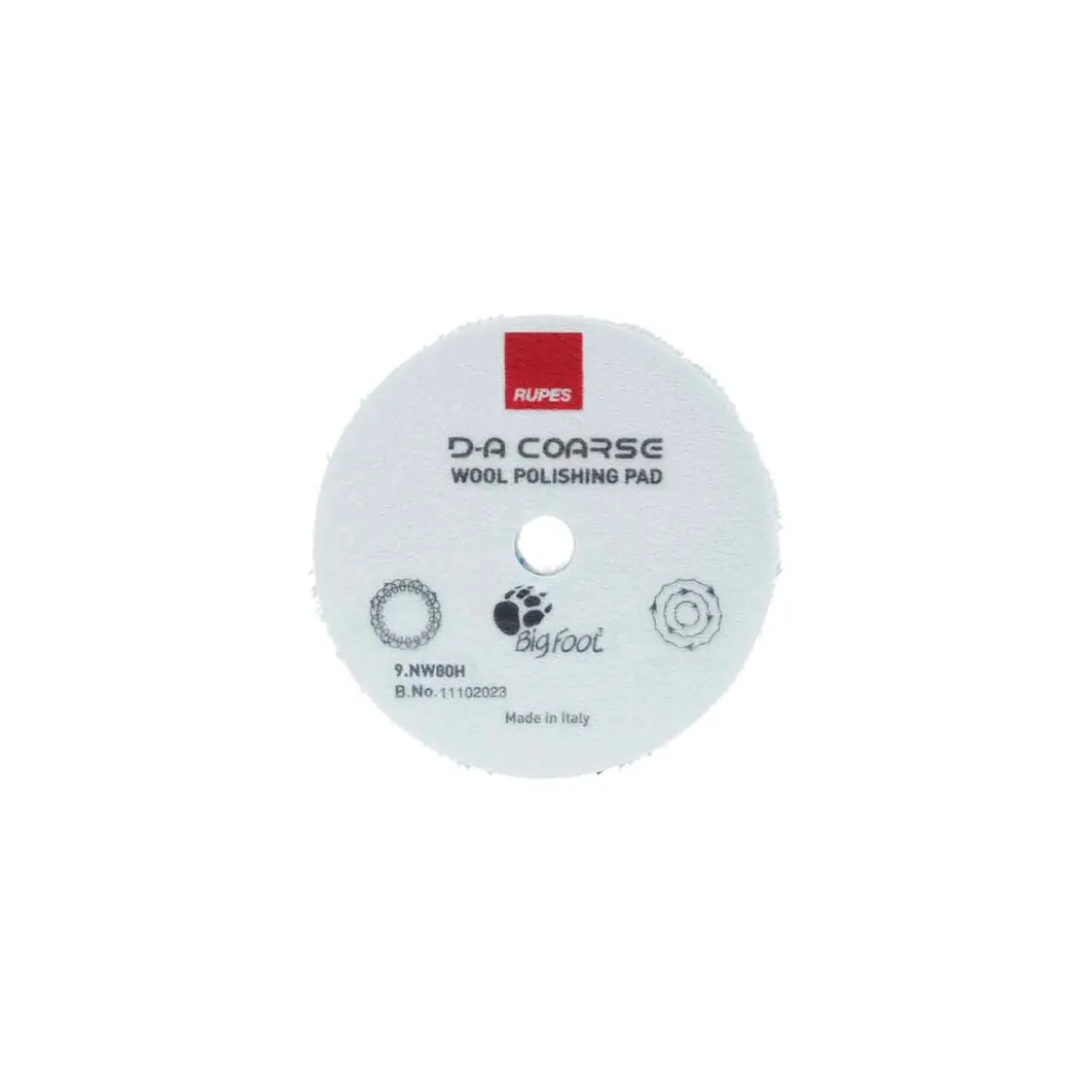 Rupes D-A Coarse Wool-Polierpad 75mm hart