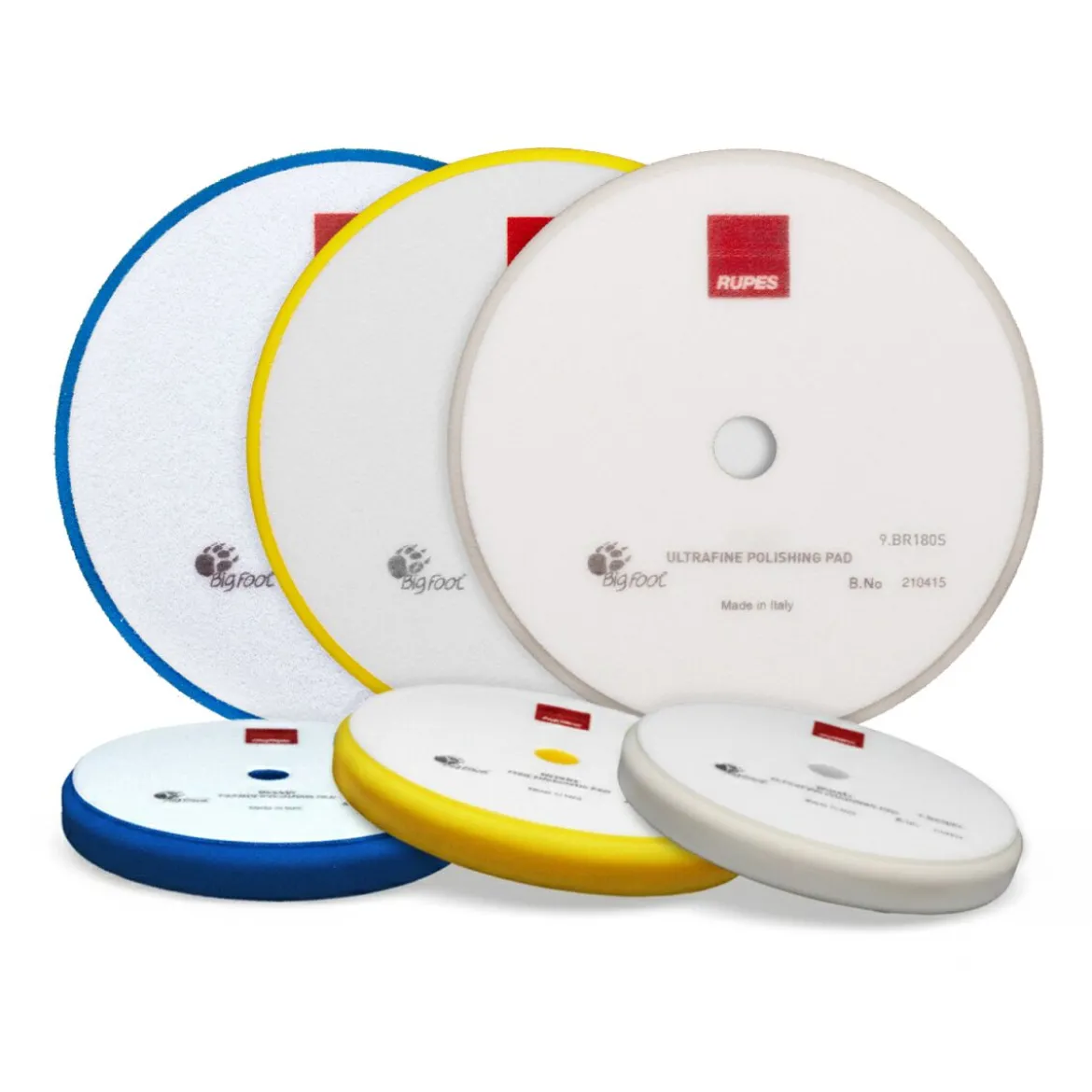 Rupes Polierpad Set BigFoot Polierschwamm 150mm 6tlg.