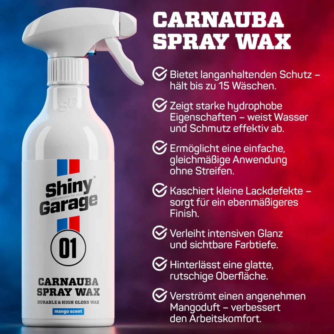 Shiny Garage Carnauba Spray Wax 2.0 Sprühversiegelung 500ml