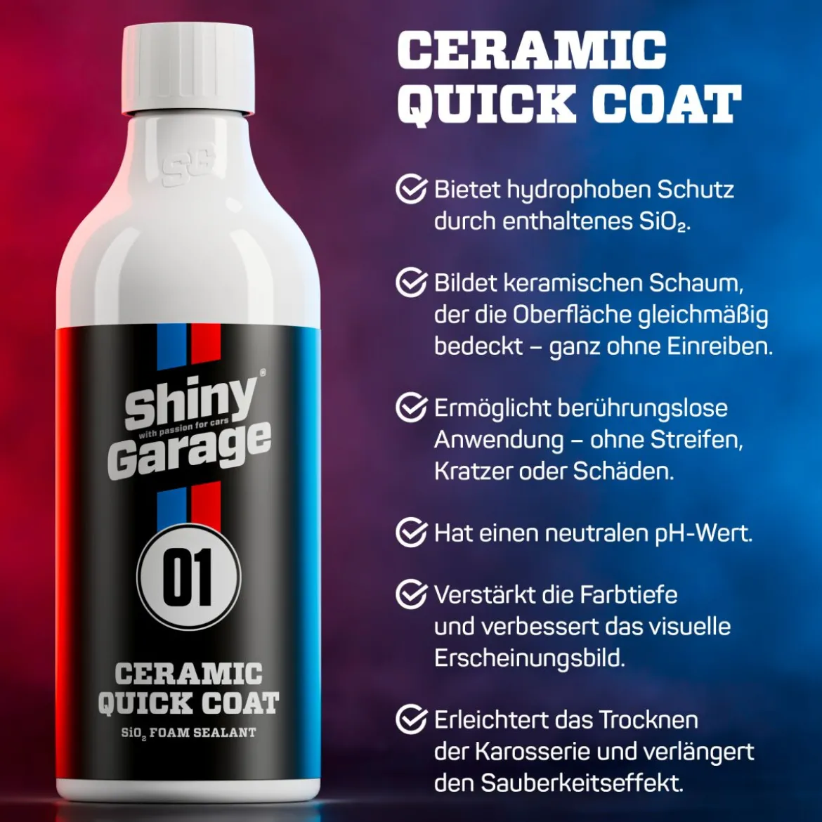 Shiny Garage Ceramic Quick Coat Versiegelungsschaum 500ml