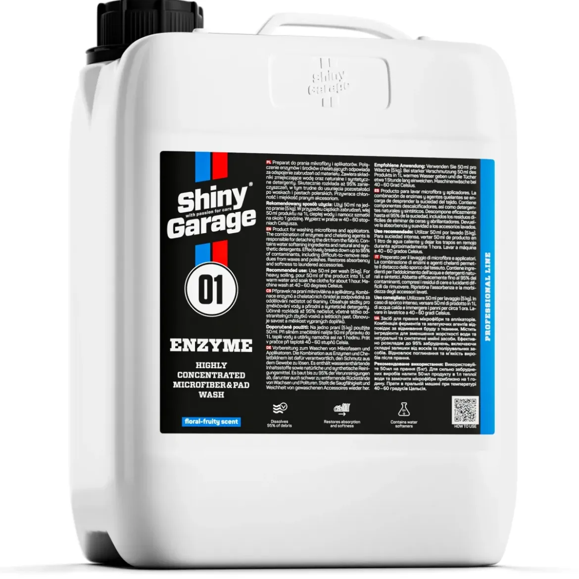 Shiny Garage Enzyme Microfiber Wash Mikrofaserwaschmittel 5L