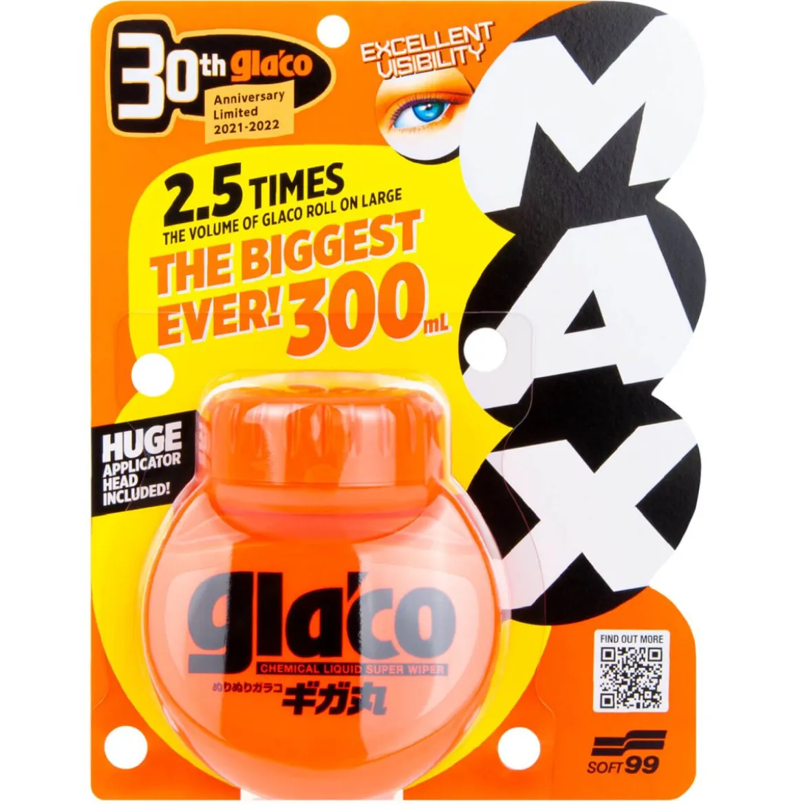 Soft99 Glaco Roll On MAX Scheibenversiegelung 300ml