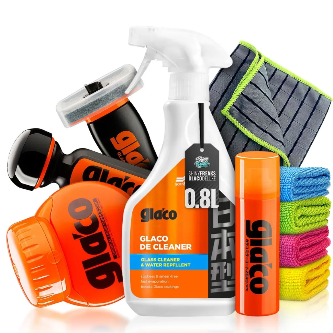 Soft99 Glas-Set Glaco Deluxe + Zubehör (10-teilig)