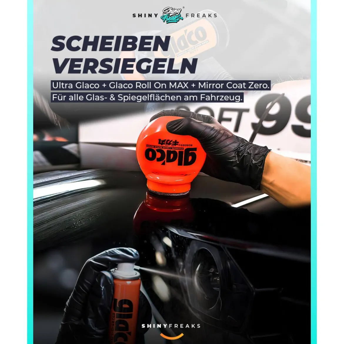 Soft99 Glas-Set Glaco Deluxe + Zubehör (10-teilig)