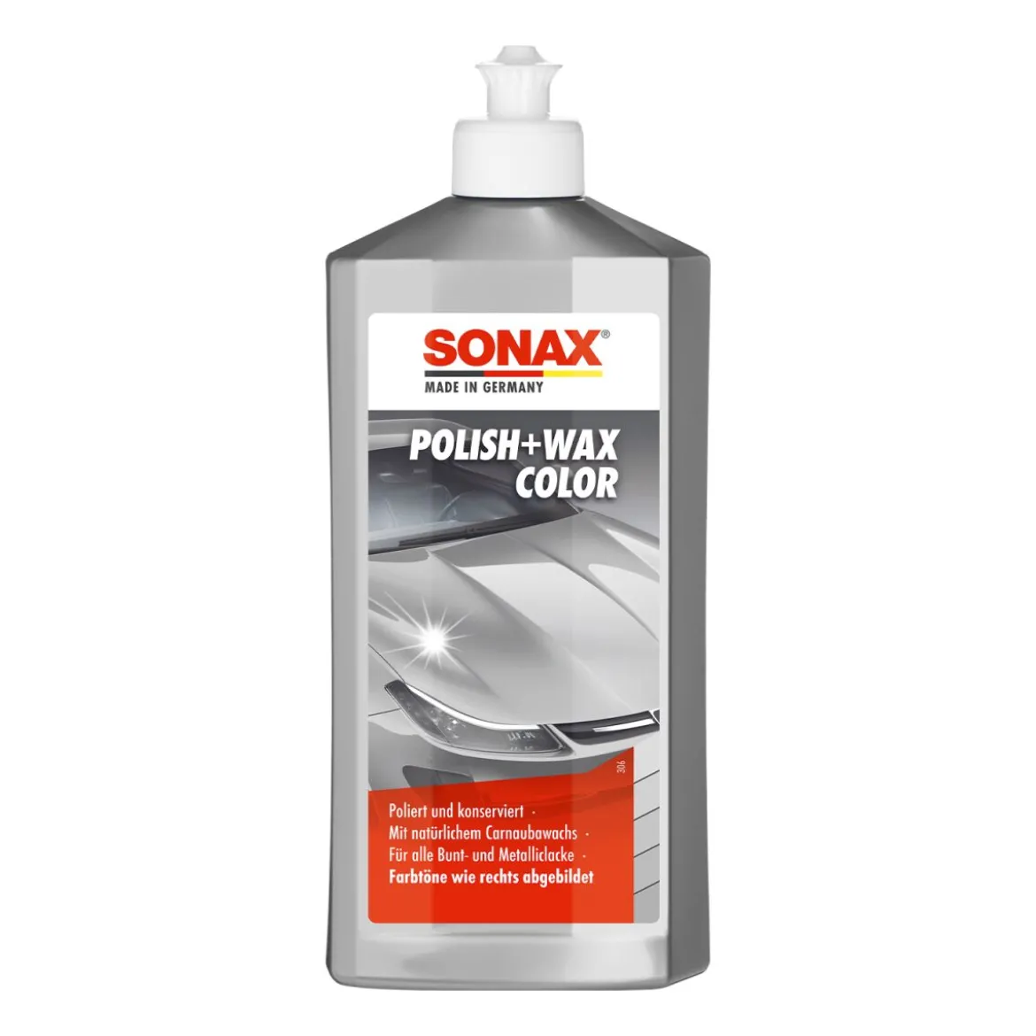 SONAX Polish+Wax Color Farbpolitur 500ml silber/grau