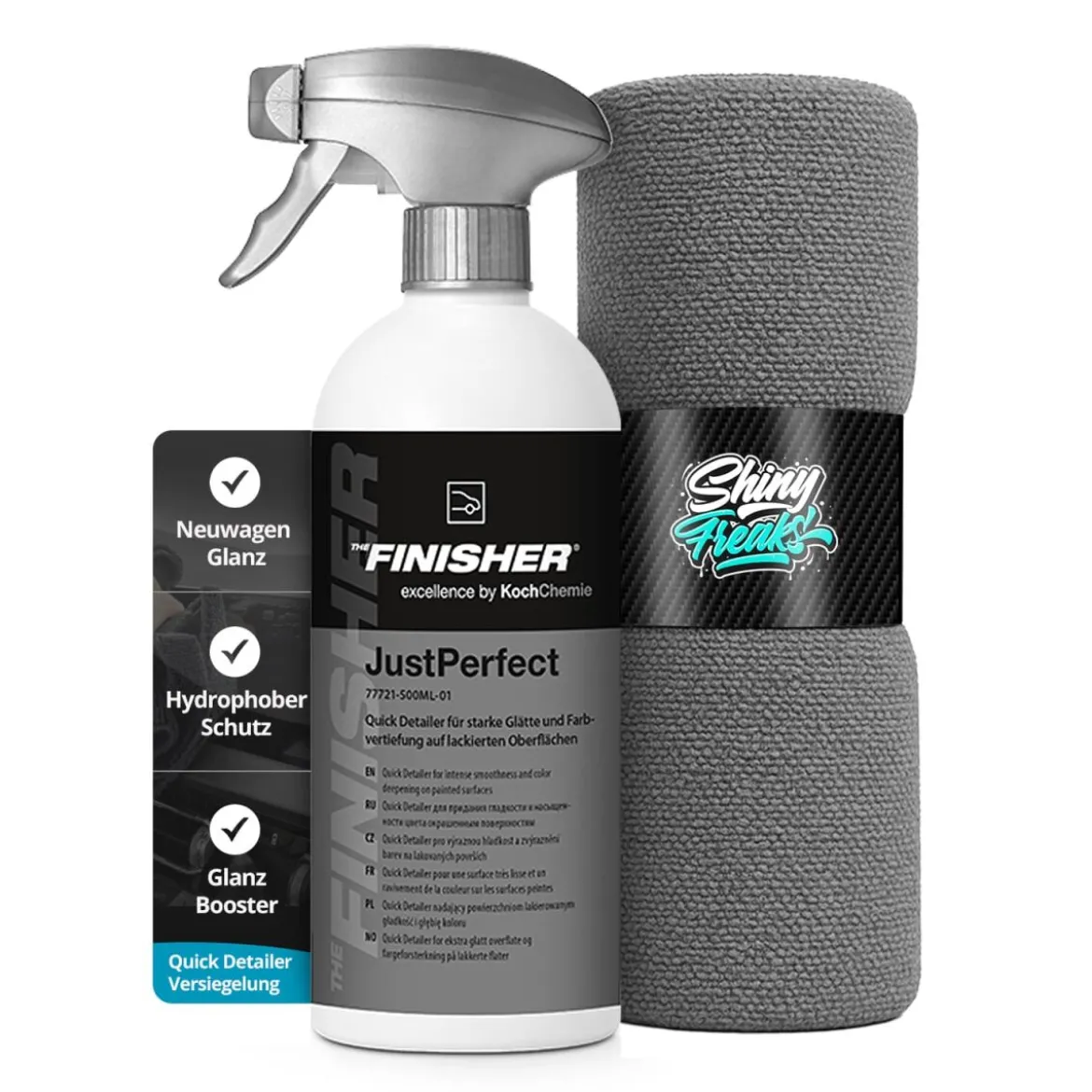 THE FINISHER by Koch Chemie Detailer-Set JustPerfect + Mikrofasertuch (2-teilig)