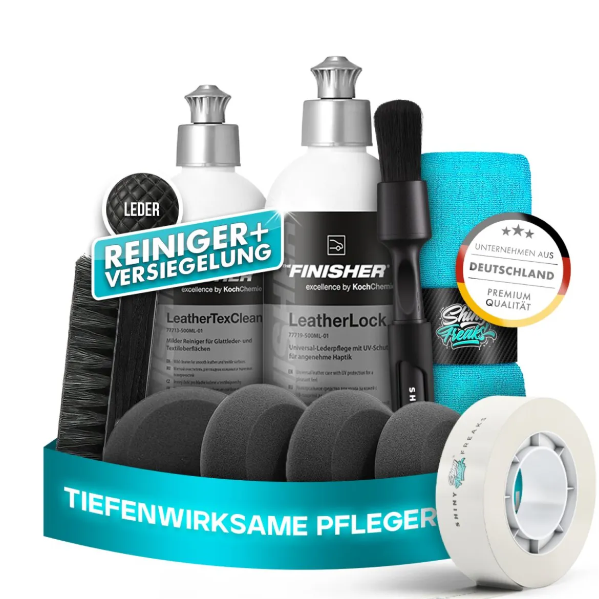 The Finisher Lederpflege Set Leather Lock + Zubehör (10-teilig)