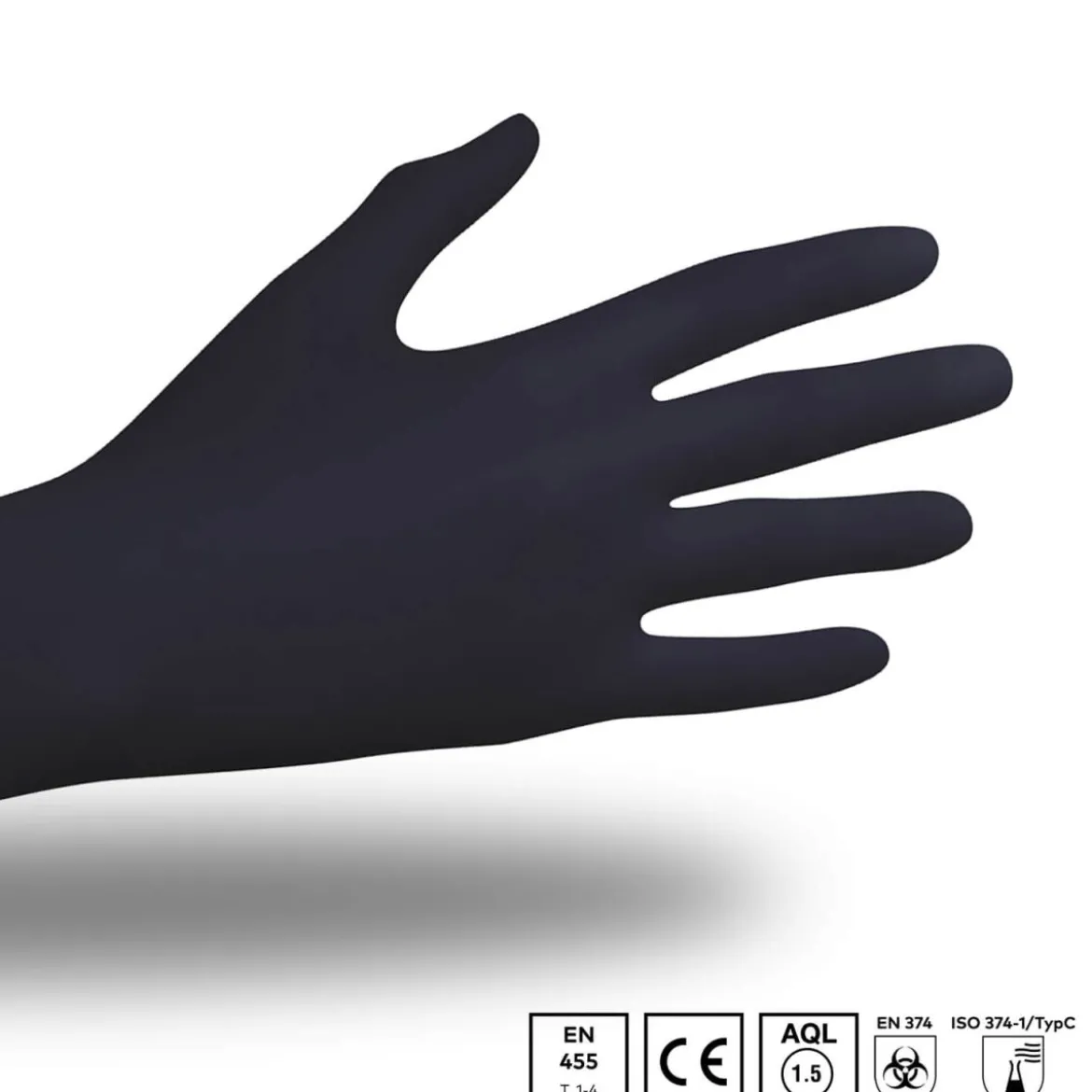 Unigloves BLACK PEARL Nitrilhandschuhe schwarz M, 100Stk.